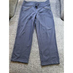Athleta Pants Women S Adjustable Waist Navy Spandex Zip Pockets Stretch RN 54023